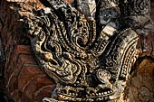 Bagan Myanmar. Dhammayazika pagoda. Details of stucco decorations of the 'perfumed chambers'. 